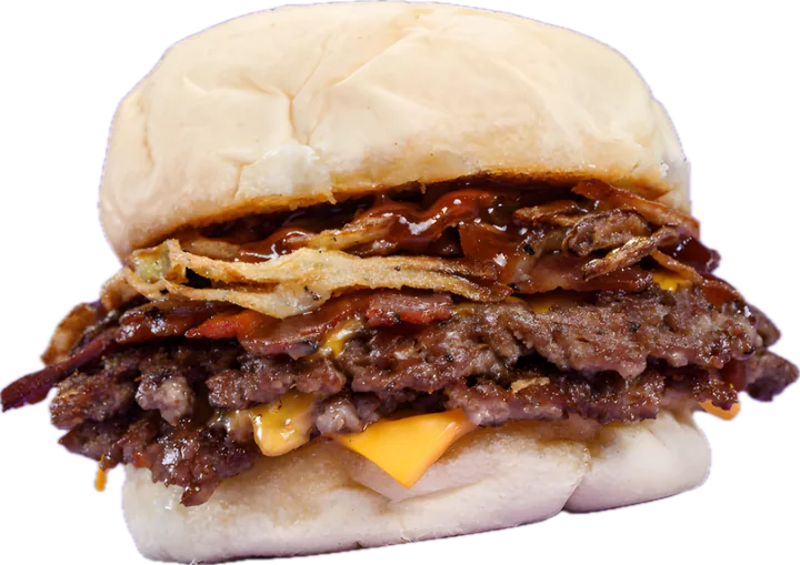 Crispy Bacon: doble smash con cheddar, bacon y cebolla crispy